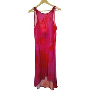 Royal Palms The‎ Amanda Silk Floral Midi Dress Womens Small High Low Resort